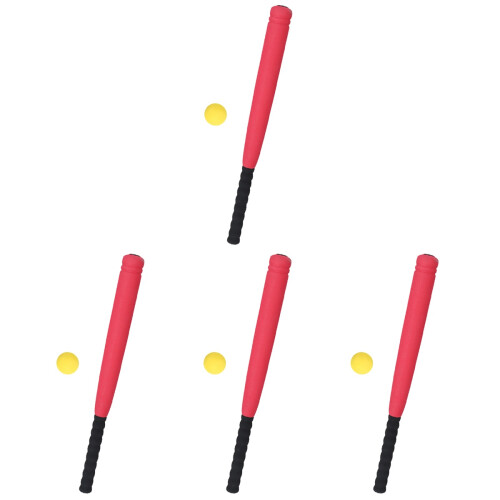 4Sets Lightweight Eva Plastic Baseball Bats for Home Use