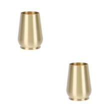 2Pcs Golden Copper Tea Preparing Tools Stylish Storage for Tea Sets
