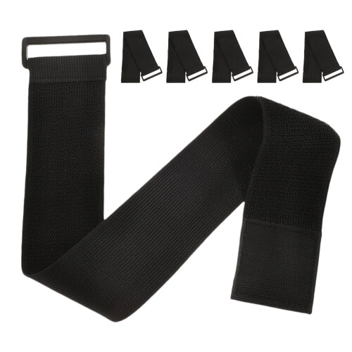 12Pcs Comfortable Black Elastic Adjustable Cinch Straps for Daily Use 1