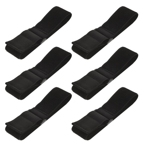 12Pcs Comfortable Black Elastic Adjustable Cinch Straps for Daily Use 2