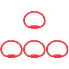 4Pcs Red Plastic Cattle Nose Rings Durable Cow Nose Clamps with Spring