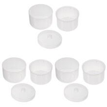3Sets Transparent PP Nail Tool Cleaner Box for Manicure Tools Soaking