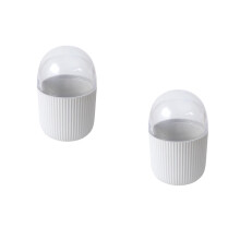 2Pcs Cotton Swabs Holder White Functional Decorative Storage Container