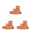 3Pcs Multi-Function Hamster Hideout Orange Feeder Waterer for Pets 1
