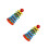 2Sets Colorful Wooden Blocks Rainbow Stacker Educational Toy 7