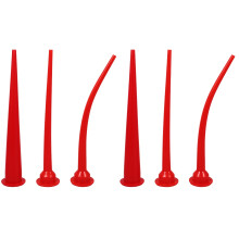 6St PP Caulk Tips Rood Voor Precieze Kitplaatsing in Lastige Hoeken