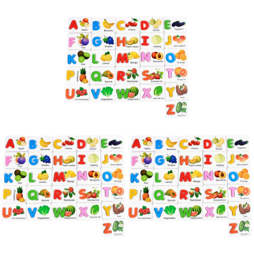 3Sets Vroege Leerletters Kleurrijk Educatief Kind