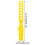 4Pcs Yellow Plastic Paint Stirring Sticks Manual Reusable Mixing Tools 10