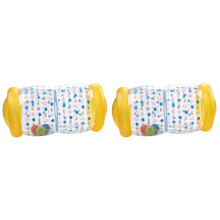 2St Gele Kruiproller Baby Fitness Speelgoed Met PVC Materiaal
