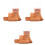 3Pcs Multi-Function Hamster Hideout Orange Feeder Waterer for Pets 3