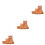 3Pcs Multi-Function Hamster Hideout Orange Feeder Waterer for Pets 5