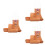 3Pcs Multi-Function Hamster Hideout Orange Feeder Waterer for Pets 6