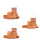 3Pcs Multi-Function Hamster Hideout Orange Feeder Waterer for Pets 7