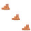 3Pcs Multi-Function Hamster Hideout Orange Feeder Waterer for Pets 9