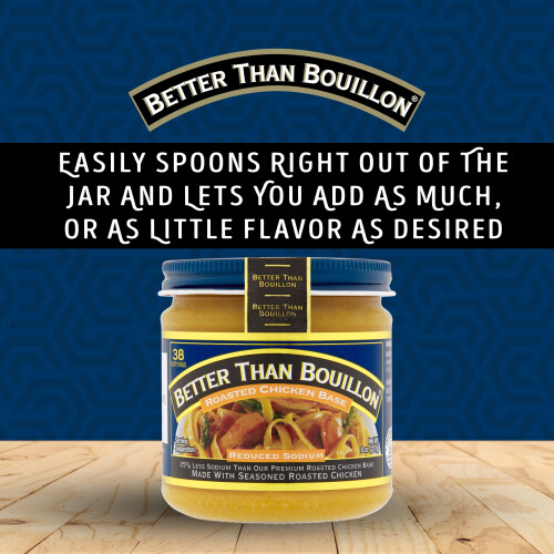 Reduced Sodium Roasted Chicken Base, Shelf-Stable, 8 oz Jar 1
