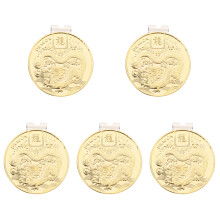 5Stk Goldene Metall-Golfhutclips, Dekorative Marker Für Golfer