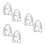 6Pcs Durable Stainless Steel Sprinkler Guard Covers for Replacement 8
