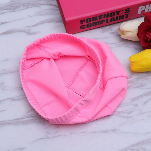 Badmössa i polyester för vuxna, män och kvinnor, rosa2 1