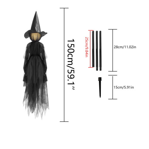 Glödande Halloween-häxtrio som håller händer 2