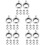 1000Pcs Silver Bail Beads Multi-Functional DIY Jewelry Making Findings 5