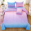 Twin Girls Comforter Set Microfiber 6-Piece Purple Orange 3