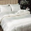 King Satin Duvet Cover Set Ivory White 5-Piece 4
