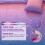 Twin Girls Comforter Set Microfiber 6-Piece Purple Orange 7