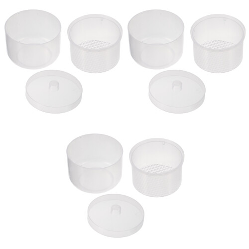 3Sets Transparent PP Nail Tool Cleaner Box for Manicure Tools Soaking 2