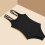 One Piece Swimsuit Women Black Thin Strap Teens 8