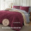 Queen Comforter Set Reversible Burgundy 7-Piece 2