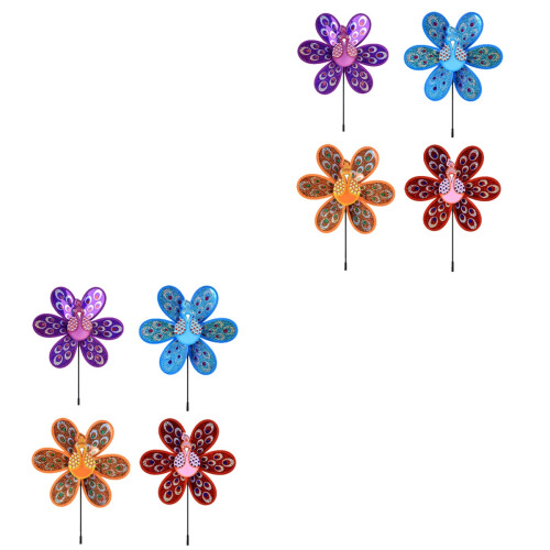 8Pcs Sequin Windmill Double-Layer Creative Kids Toy Assorted Colors 2
