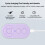 Type C Rechargeable Selfie Button Bluetooth Remote Control 10m Purple 5