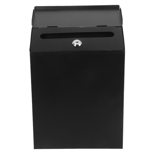 3Pcs Durable Black Iron Wall Mailboxes for Outdoor Or Business Use 2