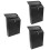 3Pcs Durable Black Iron Wall Mailboxes for Outdoor Or Business Use 7