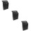 3Pcs Durable Black Iron Wall Mailboxes for Outdoor Or Business Use 10