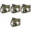4Pcs Comfortable Green Adjustable Dog Harness Vest for Pets 3