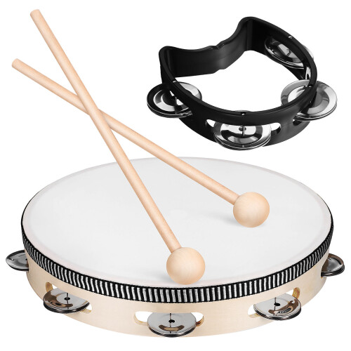 2Ensembles Tambourine Instrument À Main Pour Coloré 1