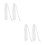 8St Schuim Pad Kleding Met Hanger Accessoires Wit 4