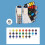 Solid Watercolor Paint Set - 25 Assorted Colors, Foldable with Brushes 8