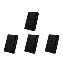 4Pcs Multi-Functional Black PU Passport Sleeve Travel Wallet for Cards