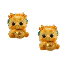 2Pcs Durable Resin Cute Vehicle Dashboard Decoration Ornament
