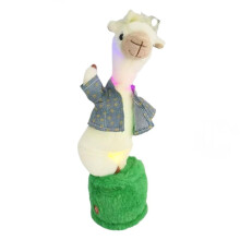 Tanssiva Puhuva Lammaslelu LED-valoilla, 34cm