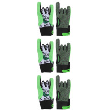 3Pairs Flexible Green Bowling Gloves Professional Anti-Slip Wrist Wrap