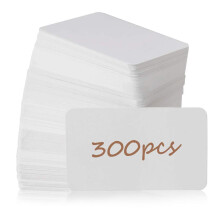 300 weiße, unbedruckte Visitenkarten, 8,9 x 5,6 cm, 300 g/m² Kraftpapier