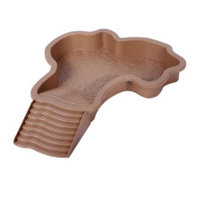 Piscina con forma de tortuga y escalones, antideslizante, 35 x 28,5 cm.