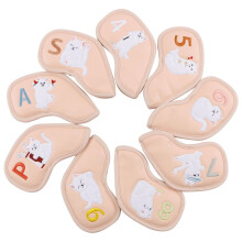 Golfclubhoesjes met kattenpatroon, 9 stuks