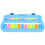 Seven-bead Design Rectangular Abacus Children Education Assistance 1Pcs Blue Plastic 1