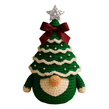 Kit per realizzare un albero di Natale all'uncinetto fai da te da 15 cm (6 pollici) per principianti.