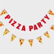 Pizza Party Banner Horizontal Paper 72 Inches