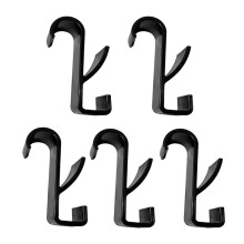 Z-Shaped Reversible Door Hook – Fits 1-3/8" & 1-3/4" Doors, Sturdy Plastic, White/Black/Clear, Compatible with Standard Doors